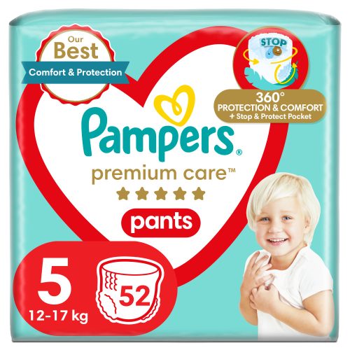 Pampers Premium Care Pants 5-ös bugyipelenka, 12-17kg, 52 db