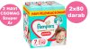 Pampers Premium Care Pants 7 bugyipelenka, 15kg+, 2x80 db - 2 HAVI pelenkacsomag + AJÁNDÉK Mancs törölköző