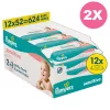 Pampers Sensitive törlőkendő - 2x12x52 db