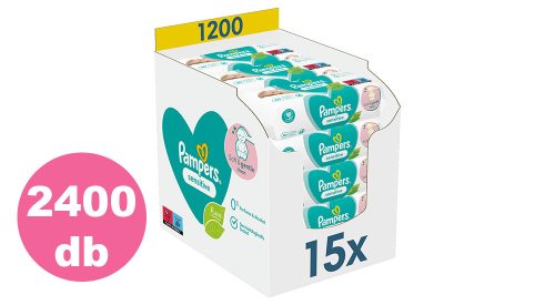 Pampers Sensitive nedves törlőkendő - 2x15x80 db