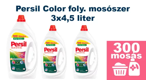  INGYENES SZÁLLÍTÁS - Persil Color mosógél színes ruhákhoz 3x4,5L [300 mosás]