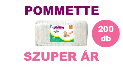 Pommette pelenka 3, Agility Dry, 4-9 kg, 4x50 db
