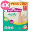 Pommette pelenka 4, Agility Dry, 7-18 kg, 4x102 db - 2 HAVI pelenkacsomag