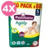 Pommette pelenka 5, Agility Dry, 11-25 kg, 4x88 db - 2 HAVI pelenkacsomag