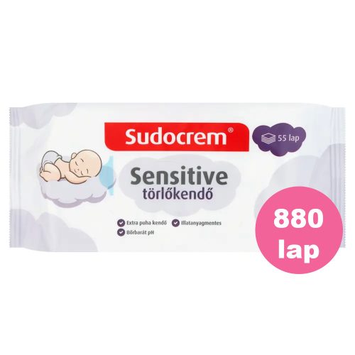 Sudocrem Sensitive nedves törlőkendő - 16x55 db