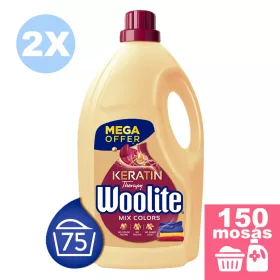   Woolite Keratin mosószer színes ruhákhoz 2x4,5L [150 mosás]