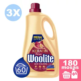   Woolite Keratin mosószer színes ruhákhoz 3x3,6L [180 mosás]