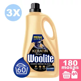   Woolite Keratin mosószer sötét ruhákhoz 3x3,6L [180 mosás]