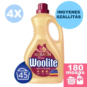    INGYENES SZÁLLÍTÁS - Woolite Keratin mosószer színes ruhákhoz 4x2,7L [180 mosás]