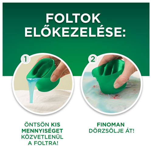 Ariel Color folyékony mosószerrel előkezelés