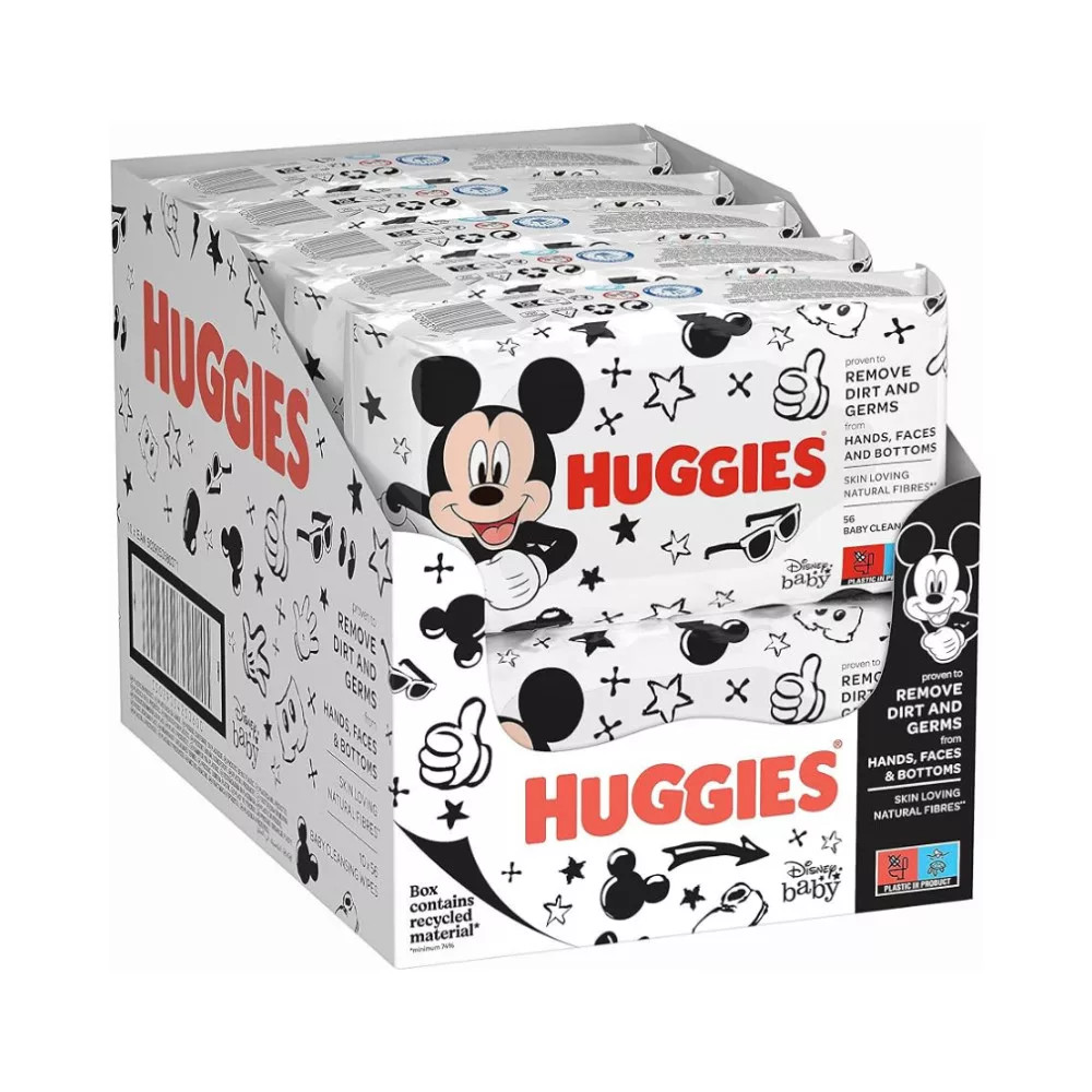 Huggies Tetőtől Talpig nedves törlőkendő Mickey egér - 10x56 db