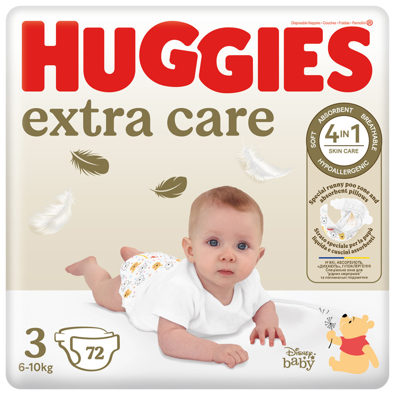 Huggies Extra Care 3-as pelenka 6-10 kg, 72 db