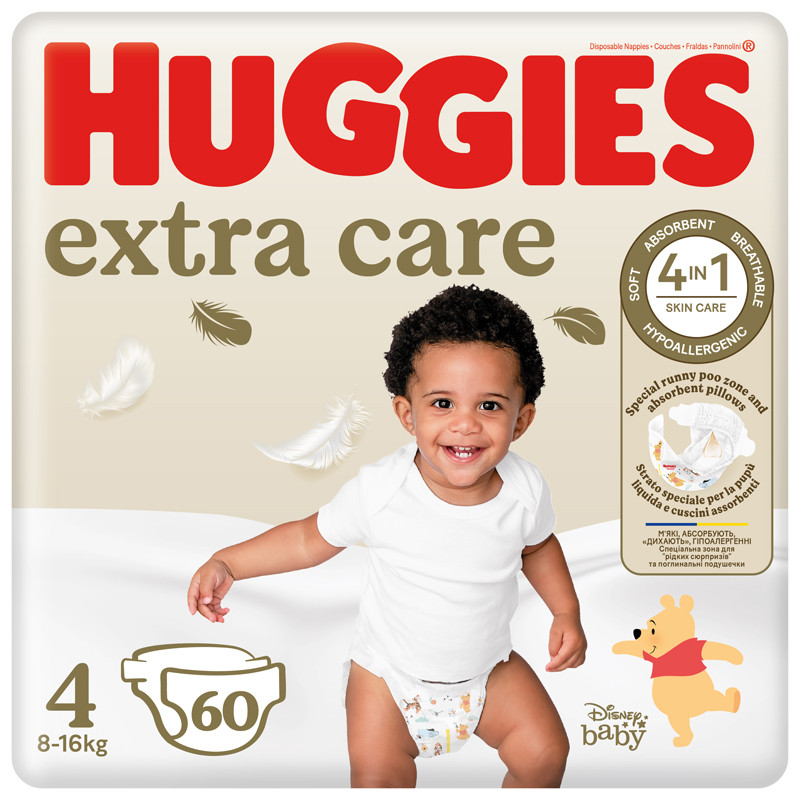 Huggies Extra Care 4 pelenka 8-14 kg, 60 db