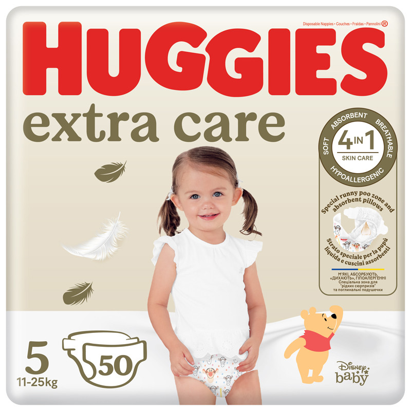 Huggies Extra Care 5 pelenka 11-25 kg, 50 db