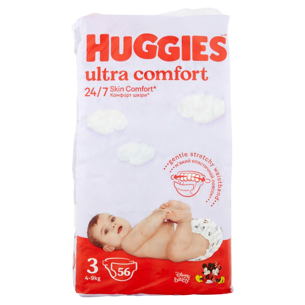 Huggies Ultra Comfort 3-as pelenka 4-9 kg, 56 db