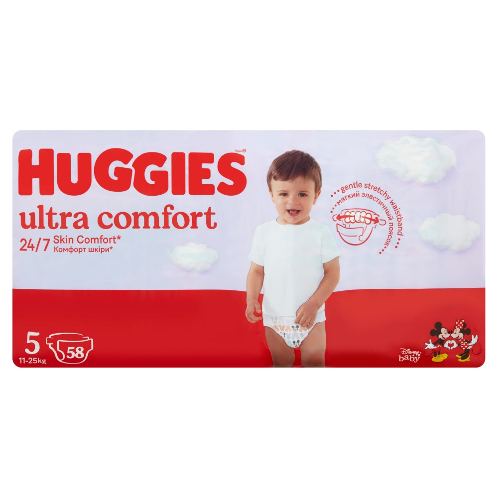Huggies Ultra Comfort 5-ös pelenka 11-25kg, 58db