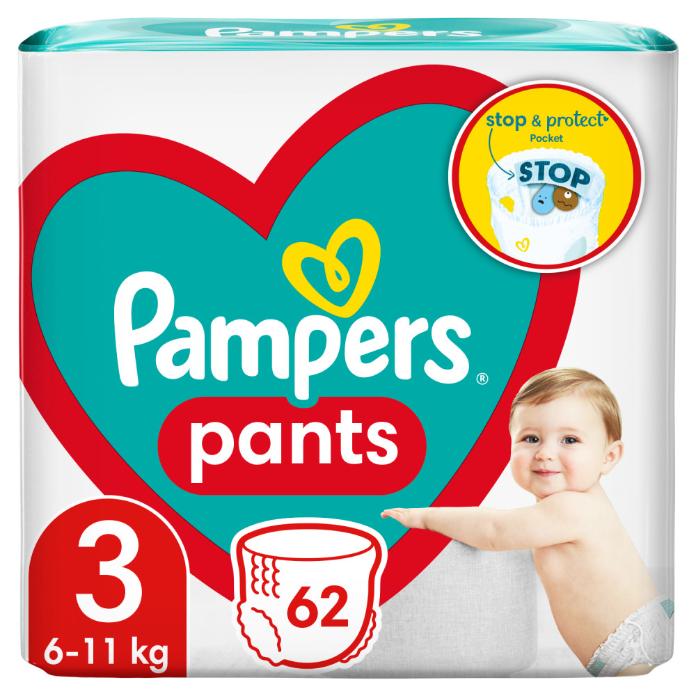 Pampers Pants 3-as bugyipelenka, 6-11 kg, 62 db