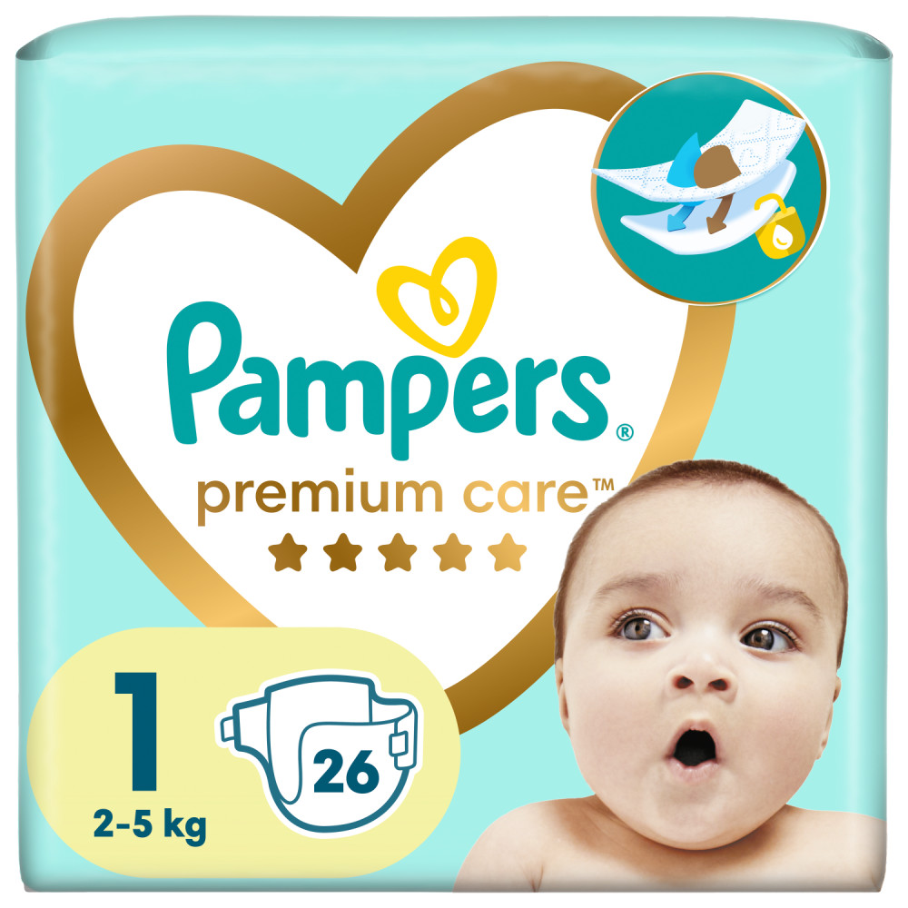 Pampers Premium Care 1-es pelenka, 2-5 kg, 26 db