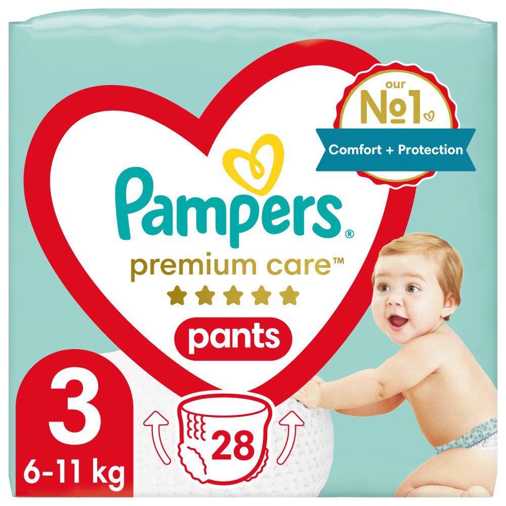 Pampers Premium Care Pants 3-as bugyipelenka, 6-11kg, 28 db